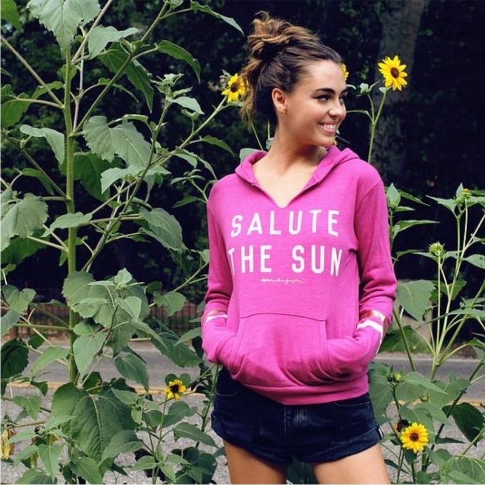 RARE Spiritual Gangster Salute The Sun Hamsa Pullover Hoodie, size Medium - Picture 10 of 11